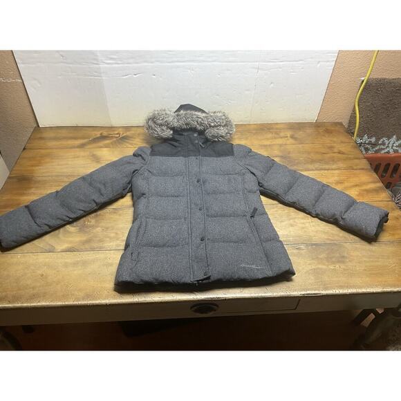 Eddie Bauer Jackets & Blazers - Eddie Bauer Noble Parka Winter Down Coat Faux Fur Hood Gray Size Small